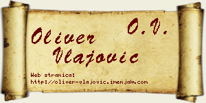 Oliver Vlajović vizit kartica